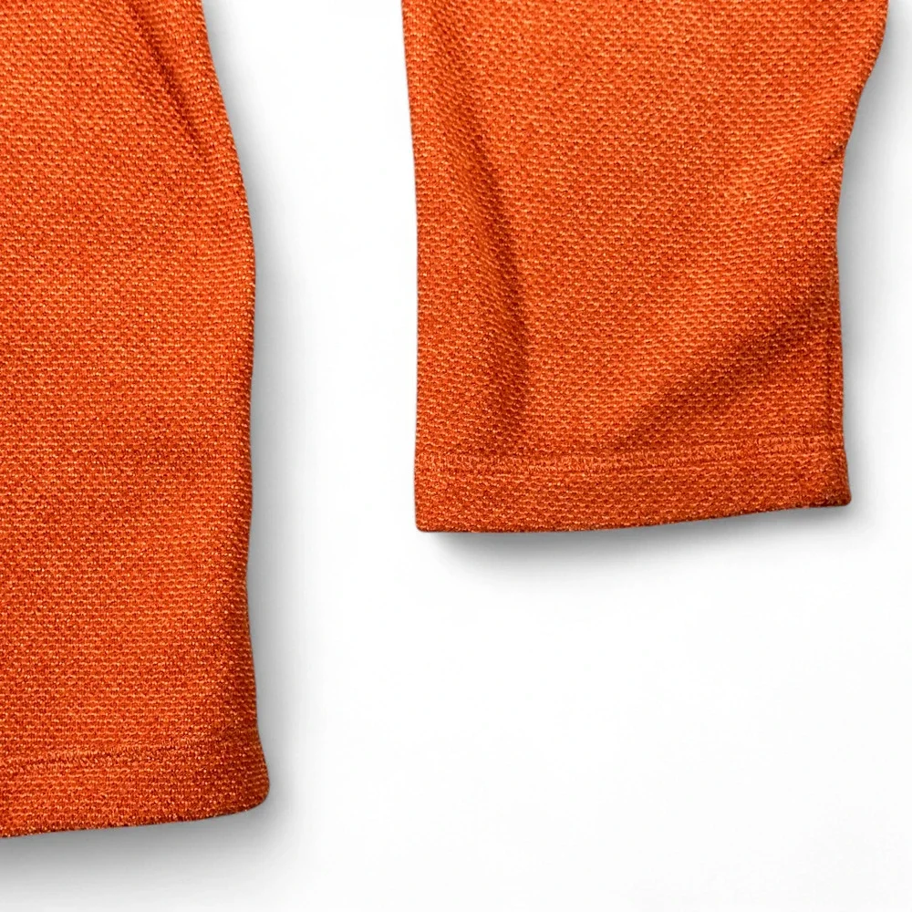 North Face Sweater Adult EXTRA LARGE Orange Pullover Quarter Zip Textured Fleece
